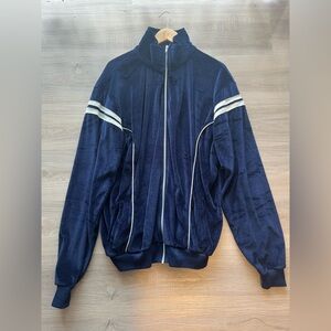 Men's Navy Performance Jacket with White Accents